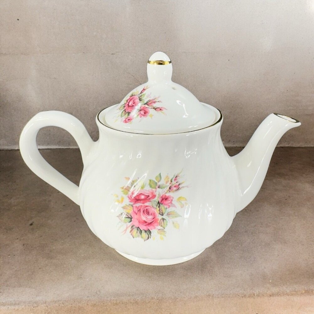 Arthur Wood & Son Teapot Stafforshire Porcelain Tea Pot Carafe‎ England 6249 VTG